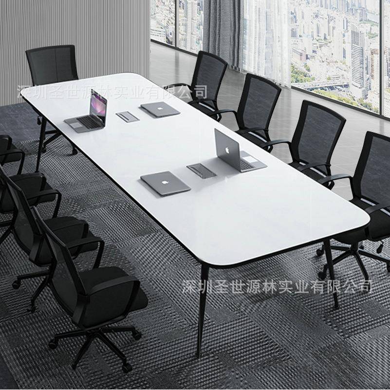 直销会议桌长桌现代长方形大型会议桌椭圆桌长条办公家具桌