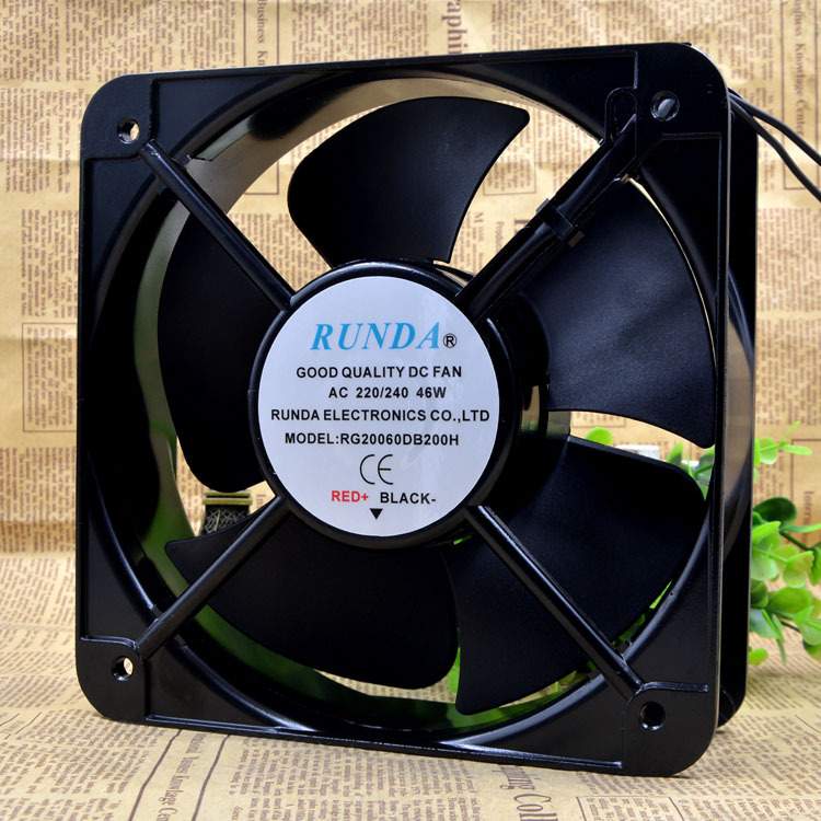 RUNDA润达 RG20060DB200H 20060 220/240V 46W 20CM散热 机柜风扇