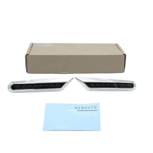 适用于宝马1系3系5系X1X3双色带流光后杠灯改装