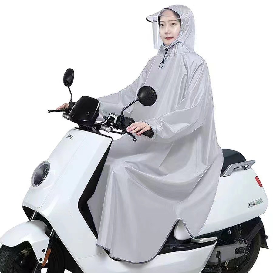 有袖雨衣电动车摩托车自行车通用雨披单人加大加厚骑行男女士雨具