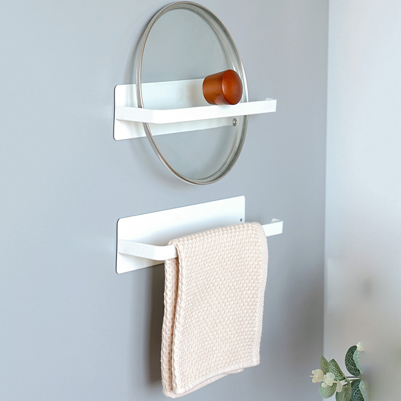 日式铁艺磁吸纸巾架厨房免打孔收纳置物架冰箱保鲜膜卷纸磁吸侧架