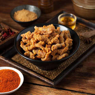 丽水特色美食泡精肉炸瘦肉小酥肉500g熟食酒店冷盘下酒菜半成品