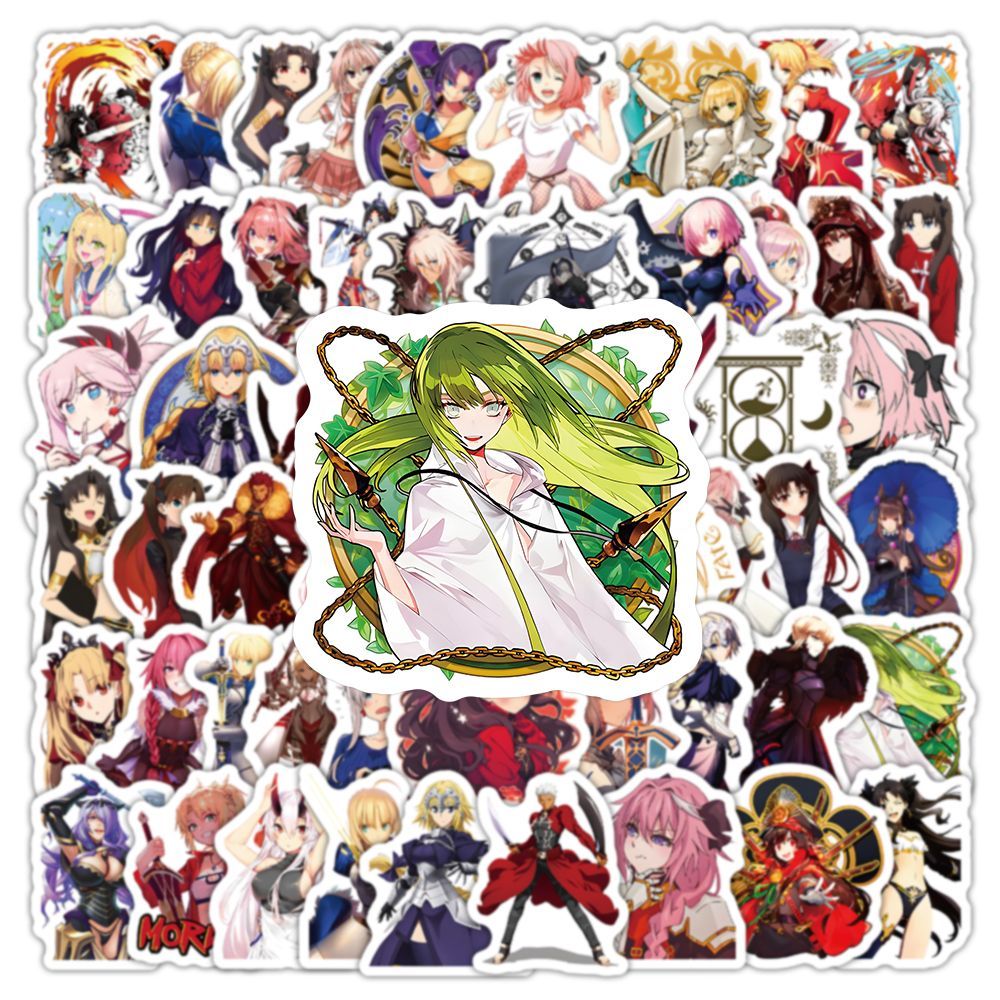 300张fate贴纸Saber动漫二次元卡通高颜值装饰手机壳电脑墙面贴画
