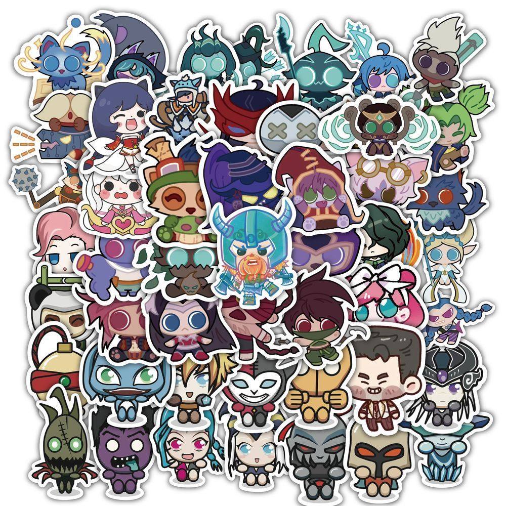 120贴爆款游戏英雄联盟周边卡通装饰DIY笔记本手账手机壳新款防