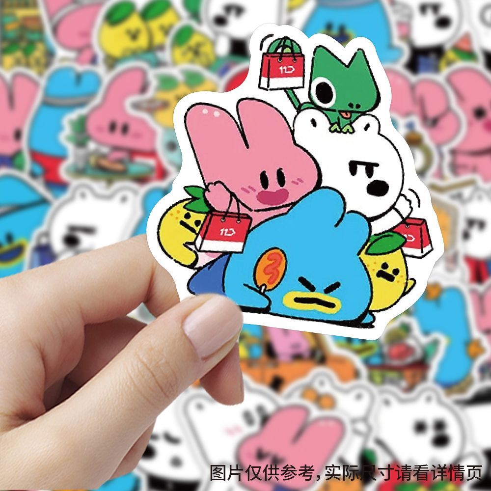 新款moeyo插画贴纸手账可爱手机趣味创意笔记本防水装饰贴画diy