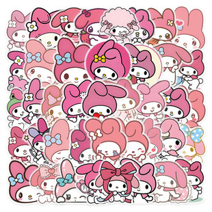 365张美乐蒂贴纸卡通可爱图案手机壳水杯行李箱电脑装饰防水贴画