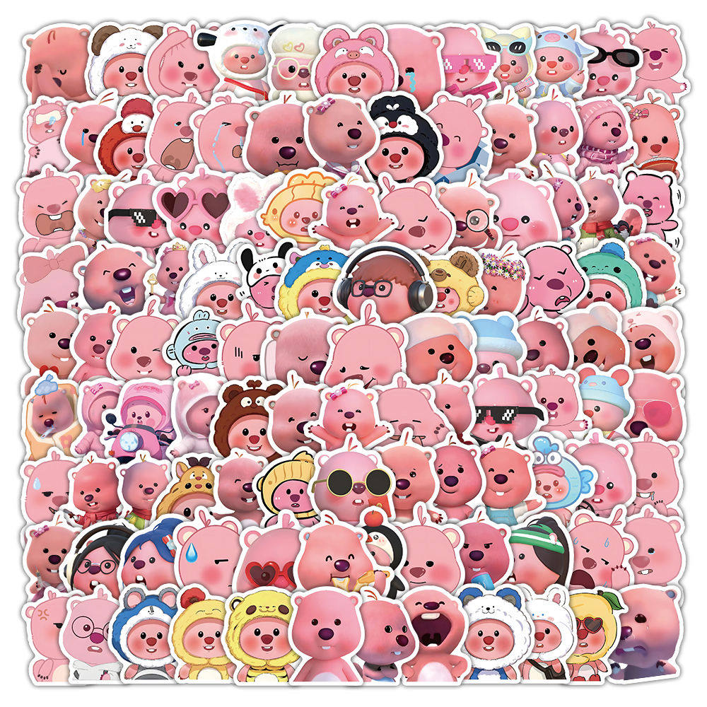 122贴loopy贴纸可爱海狸露比高颜值手机爆款水杯桌面装饰贴画防水
