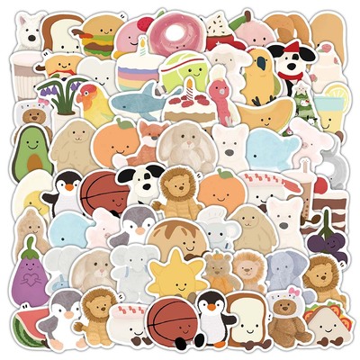 jellcat食物插画贴纸可爱手绘