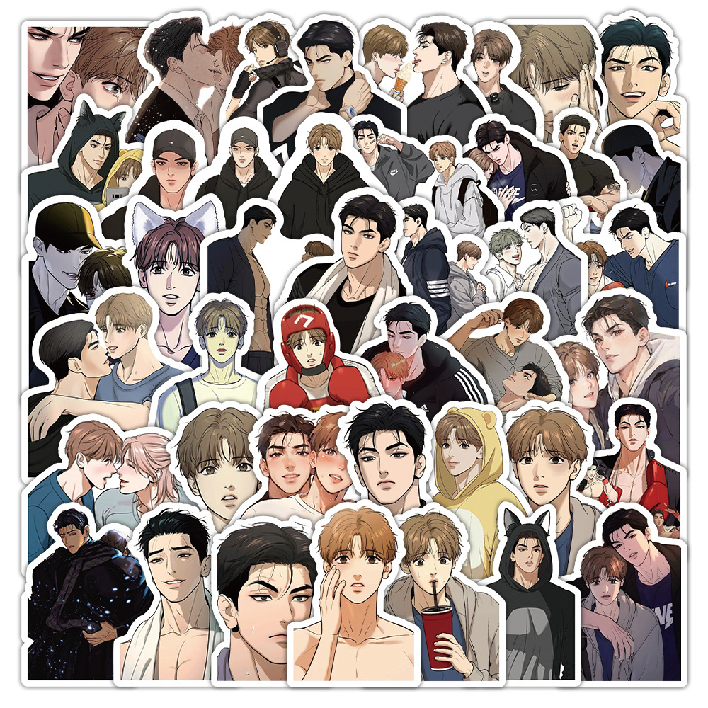 53张魔咒贴纸 动漫人物笔记本手账本滑板水杯桌面装饰防水小贴画