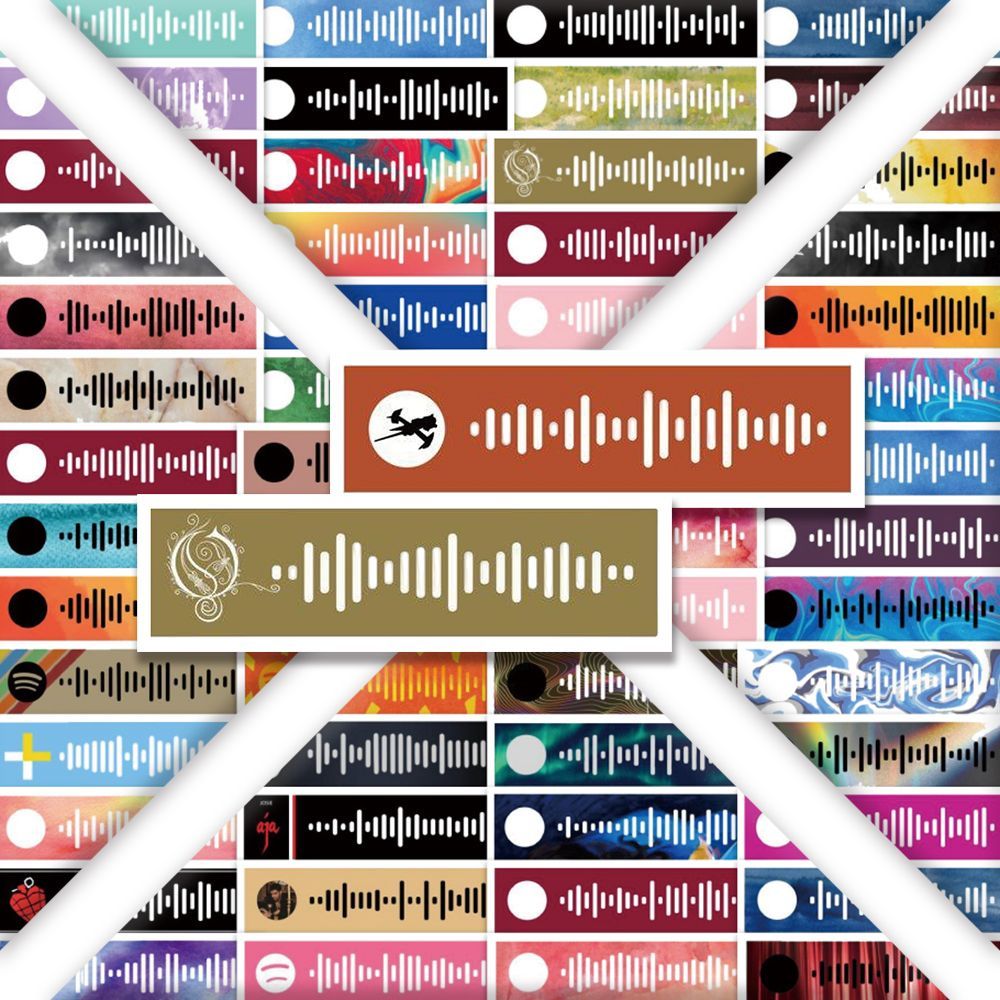 240张音乐密码贴纸彩色音乐符号卡通涂鸦可爱高颜值isn风贴画装饰