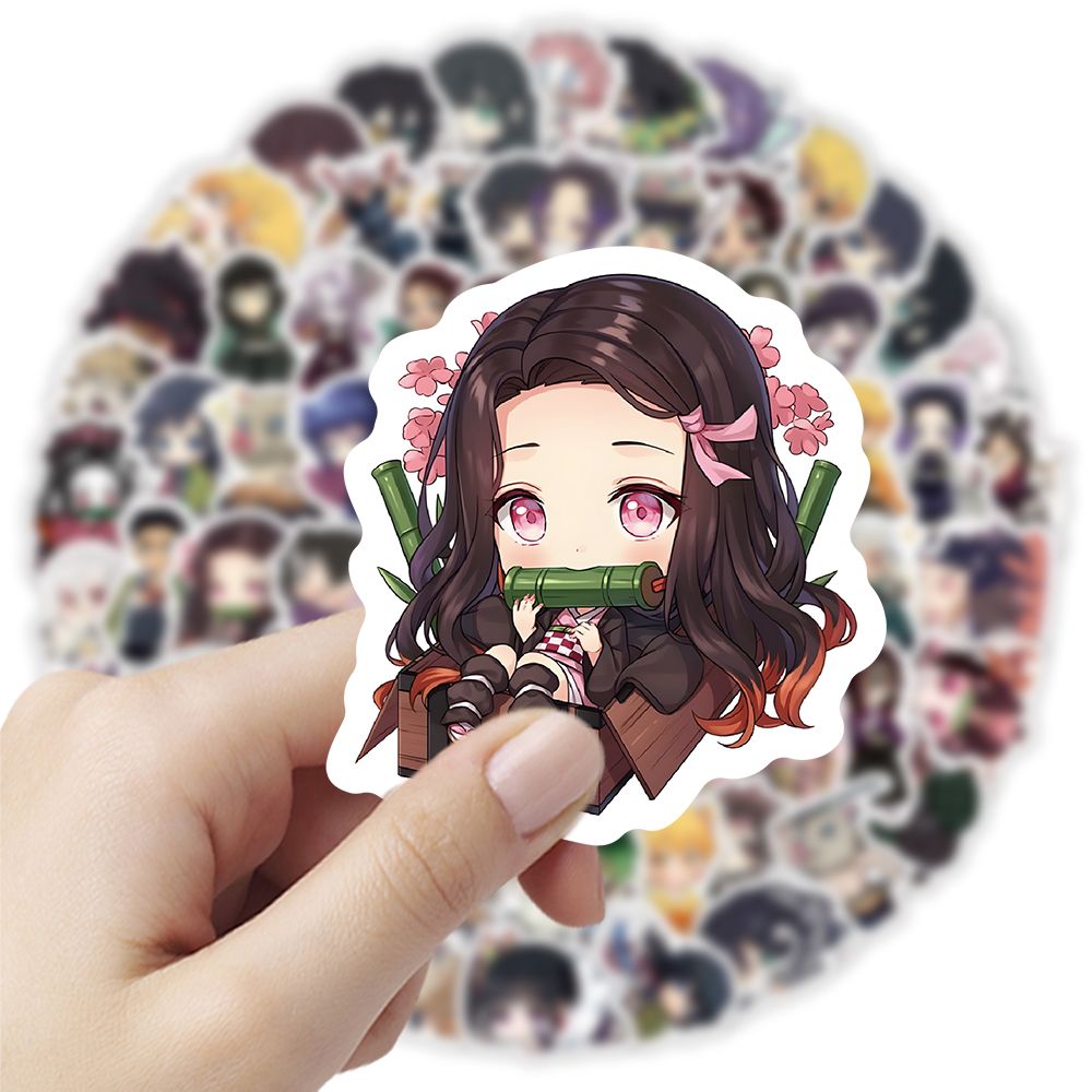 240张版鬼灭之刃卡通贴纸帅气周边动漫人物装饰手机手账防水贴画