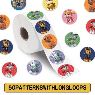 可爱卡通汪汪队立大功卷卷贴奖励儿童幼儿贴装 饰手账素材防水画