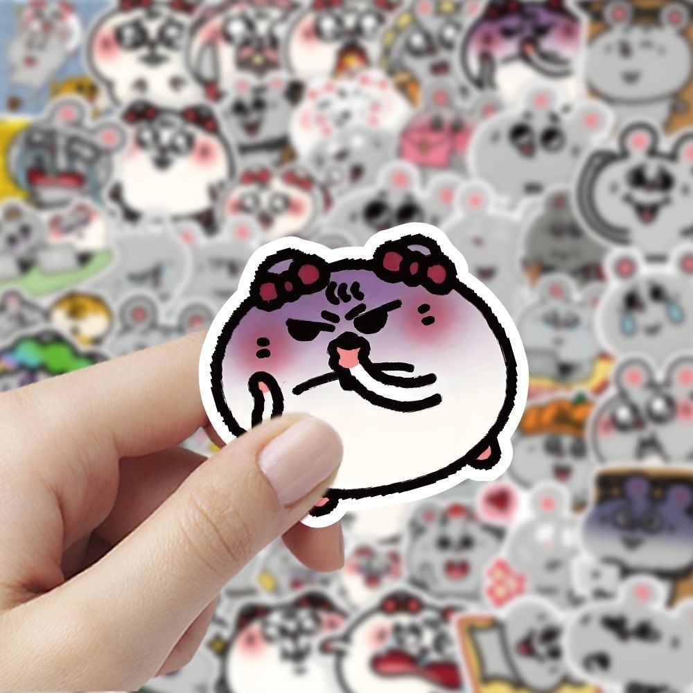 120张美叽和大鼠贴纸卡通可爱抽象表情贴画diy手帐笔记本装饰贴纸