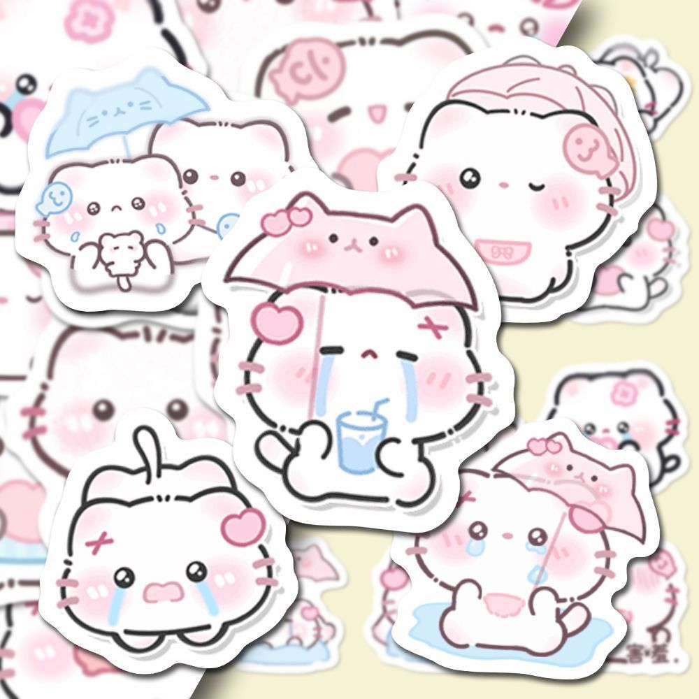 84130张雨雾小猫可爱贴纸