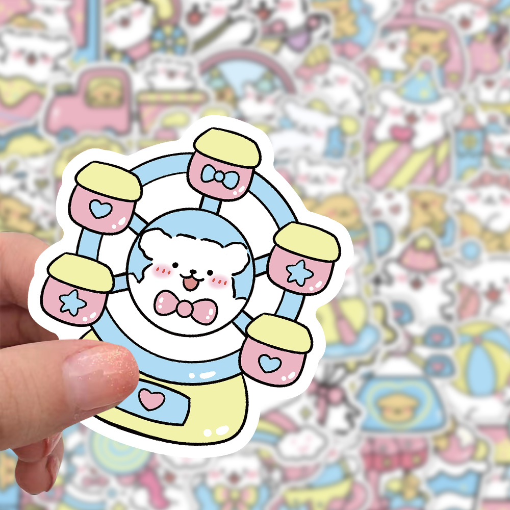 新款原创线条小狗系列卡通贴纸画