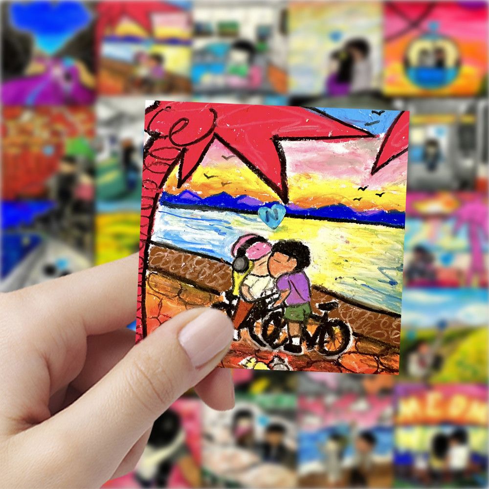 118张newmasus涂鸦贴纸高清ins卡通个性创意手机手账装饰贴画防水