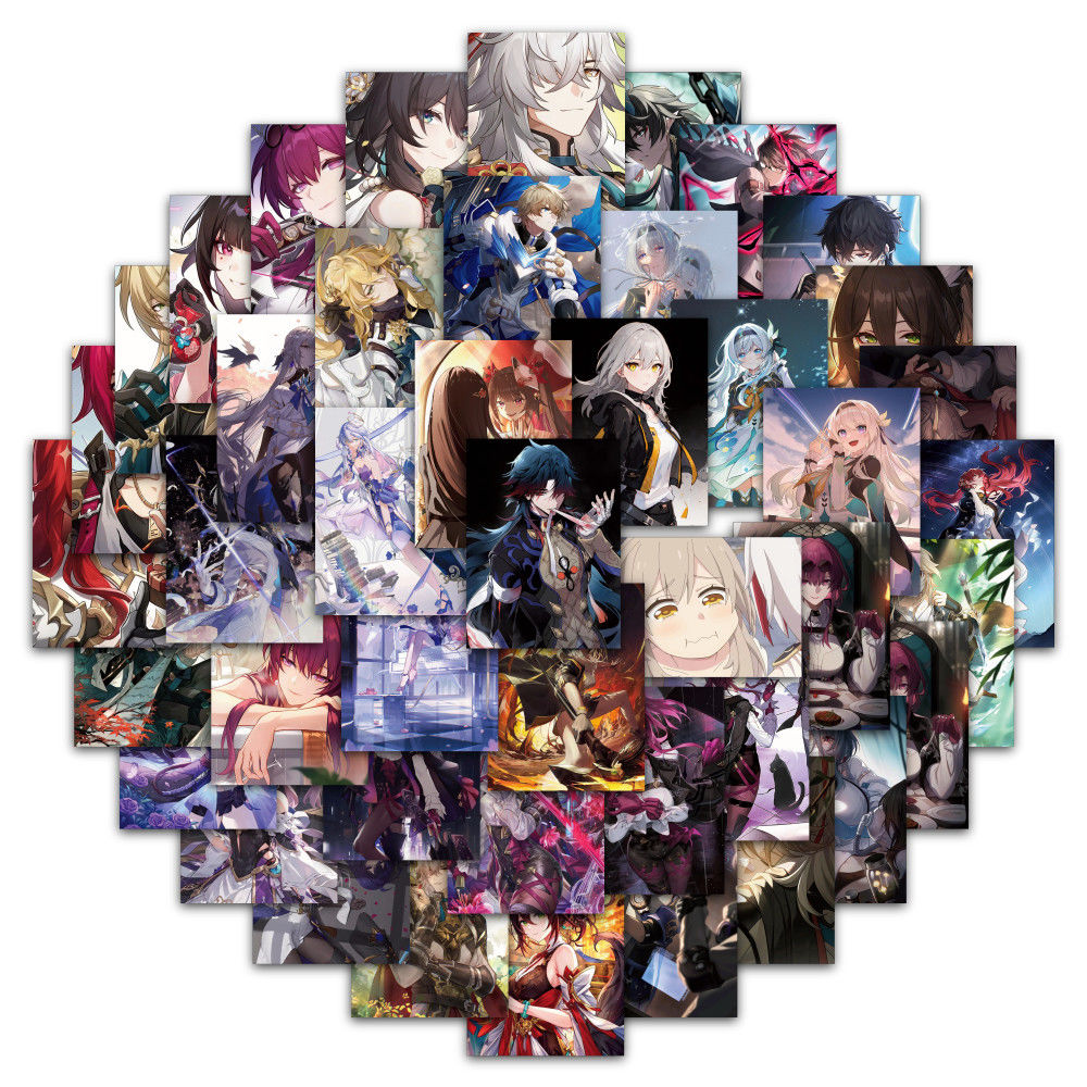 126张星穹铁道全角色贴纸贴画ins卡通手机笔记本周边手账防水装饰