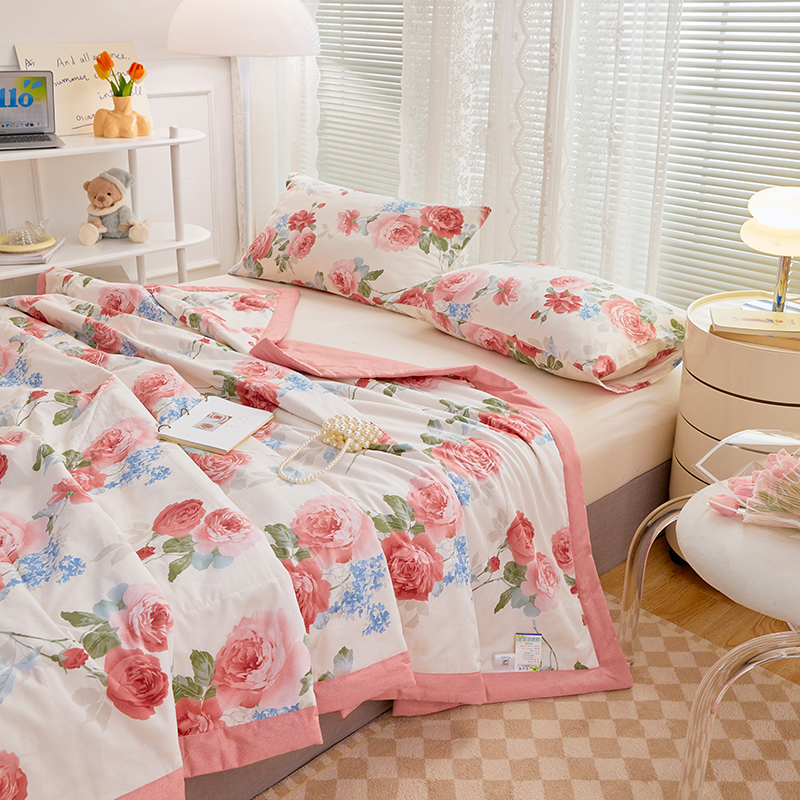 A类小清新全棉夏被空调被薄被子单人被芯真100棉被夏凉被纯棉全棉