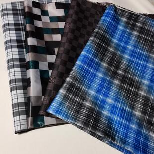 格子服装布料羽绒服棉衣防绒面料防水罩衣布料家居防尘遮阳挡风布