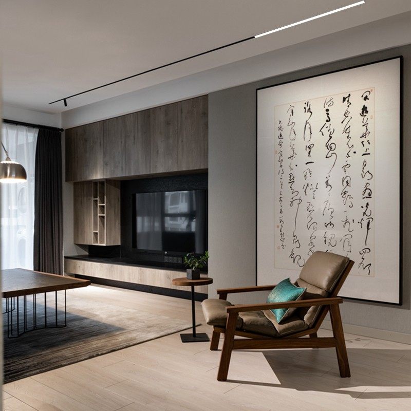 工程定制个性简约嵌入式磁吸轨道灯酒店商场大堂无边框暗藏线条灯,家装灯饰光源,轨道磁吸灯,淘宝优惠券,粉丝福利购,淘宝优惠卷