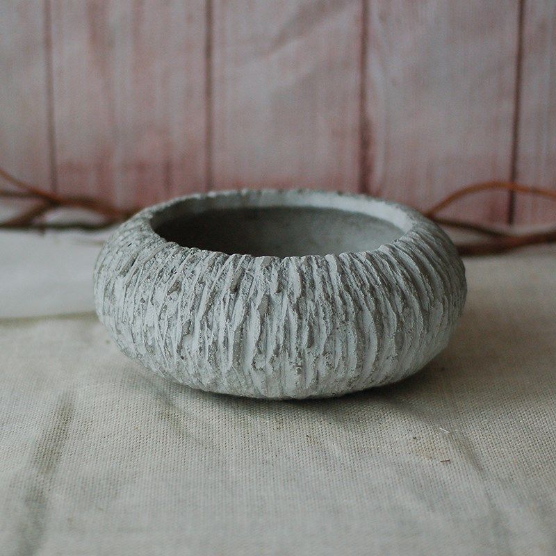 创意肉肉花盆睡莲花盆碗莲荷花盆  水泥花盆大口径铜钱草花盆水培