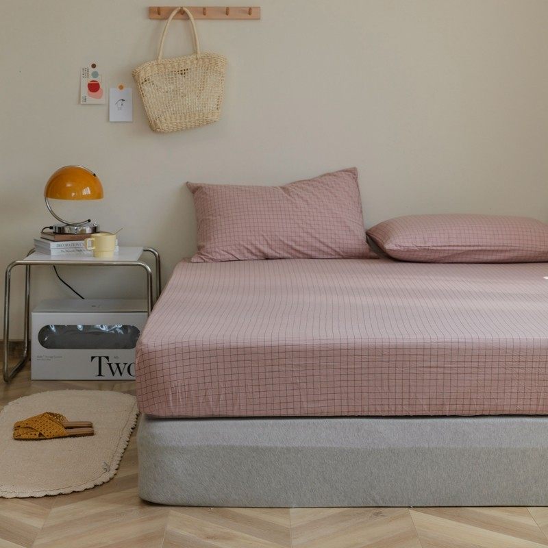 纯棉水洗棉床笠单件1.51.8米席梦思保护套棕垫防尘罩全棉床单定制,床上用品,床笠,淘宝优惠券,粉丝福利购,淘宝优惠卷