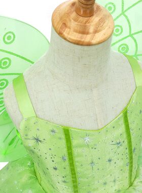 女童奇妙仙子演出服 卡通公主裙配饰全套 棉混聚酯纤维礼服