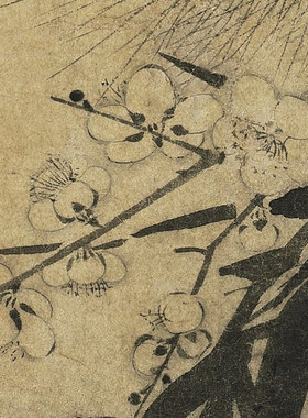 赵孟坚岁寒三友图梅兰竹菊墨竹图临摹范本中式装饰画艺术绢布画心