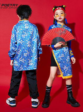 儿童小学生国庆合唱服中国风演出服男童唐服班服幼儿园汉服表演服