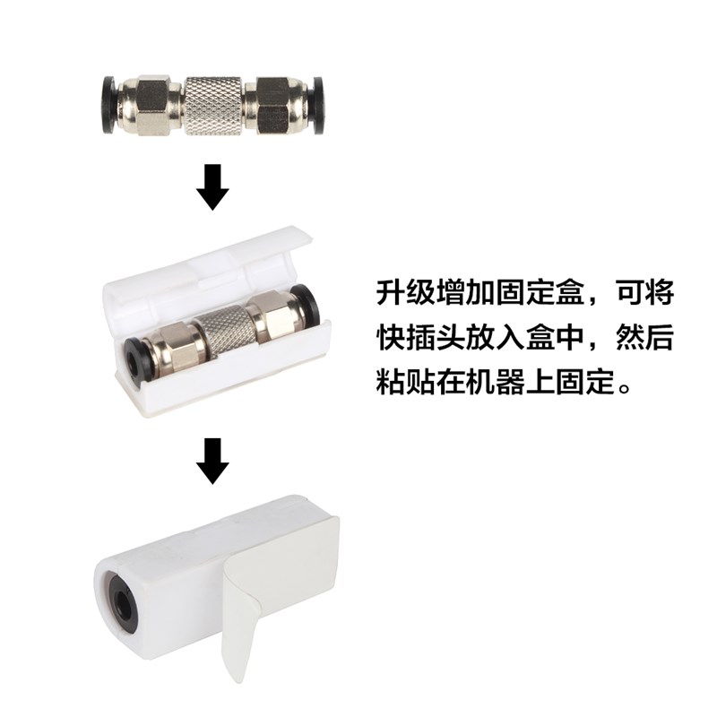 拓TZ竹子3D打印机 X1C/P1P送进料管接头 铁氟龙PTFE管气动快插头