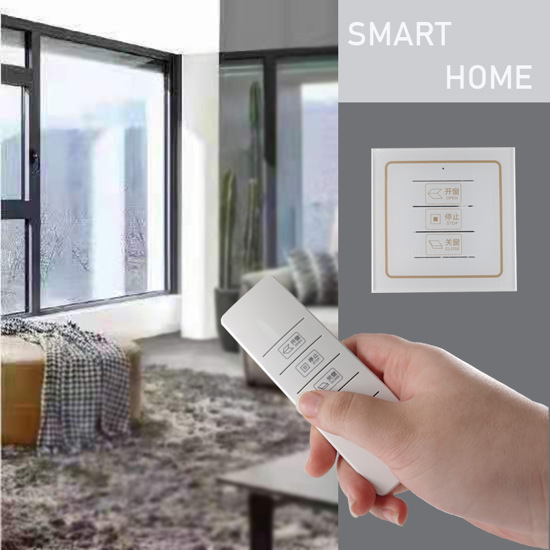 电动窗帘开关面板86型开窗器天棚智能无线遥控器投影幕布控制系统