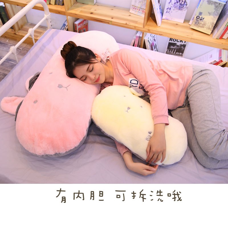 床头软包大靠背靠垫女生睡觉抱枕夹腿侧睡床上长条枕兔子大枕头
