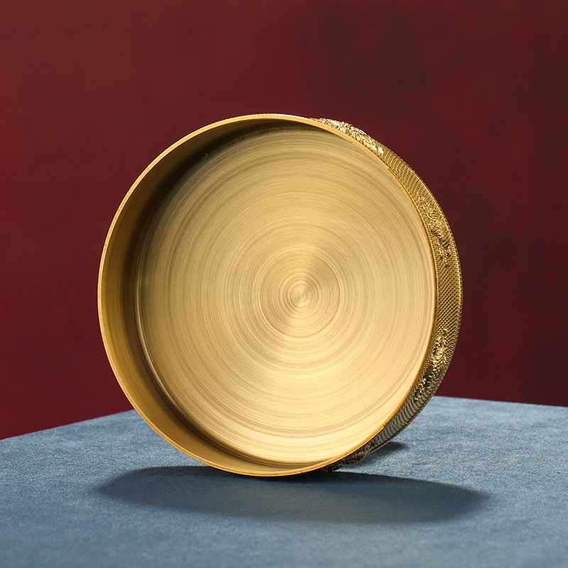 纯铜曼扎盘仿尼泊尔无缝加厚八吉祥宝石修盘曼达底盘曼茶罗10cm