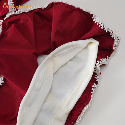 女宝宝公主裙秋冬加绒一岁生日周岁礼服红色喜庆抓周连衣裙小童冬