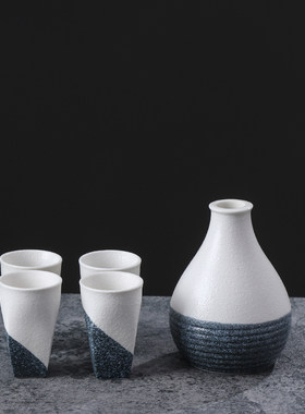 日式酒壶酒坛子陶瓷清酒酒具白酒杯复古小酒盅黄酒分酒器酒杯套装