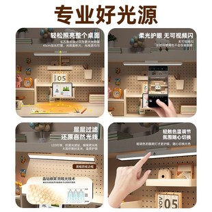 儿童学习桌上置物架实木桌面收纳架子学生写字书桌多层洞洞板书架