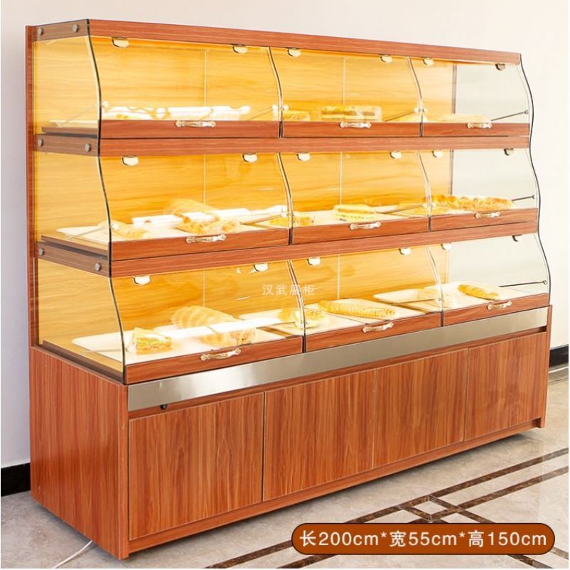 面包柜面包展示柜边柜中岛柜蛋糕模型展示柜商用蛋糕展示柜面包架