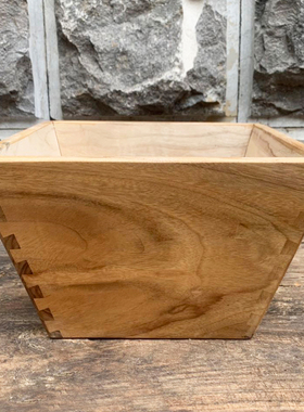 樟木米斗升子斗四方家用老式香樟木日进斗金仿古摆件招财木制实木