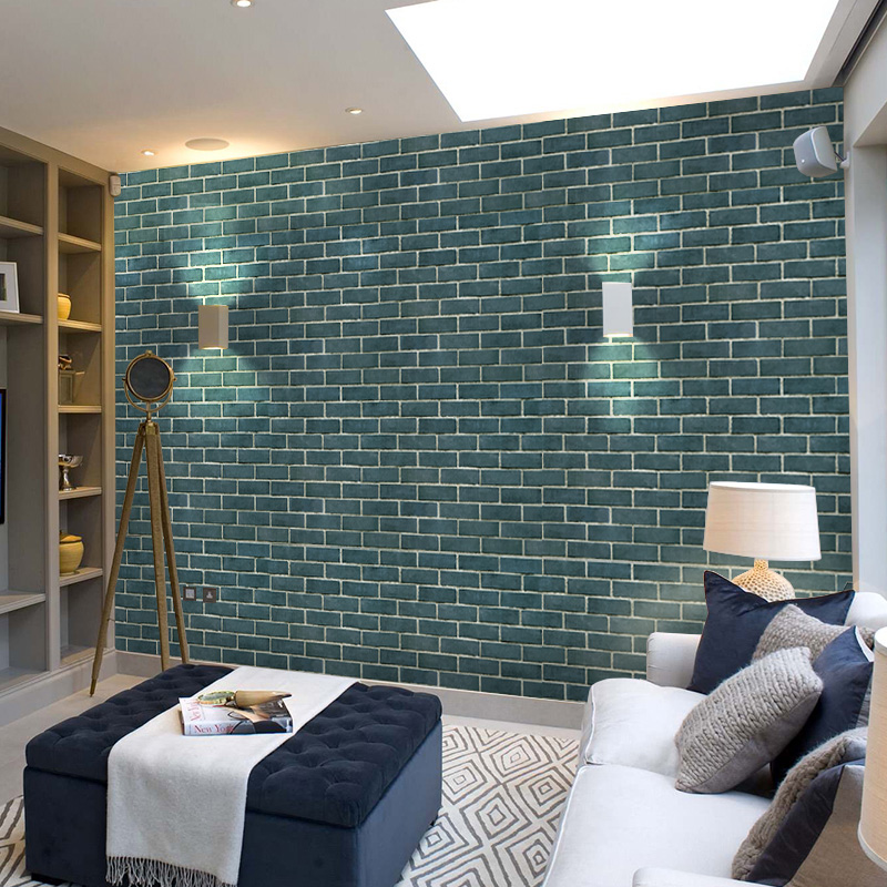 中式复古砖纹仿砖自粘墙纸3d立体自贴壁纸PVC防水背景墙店铺装饰
