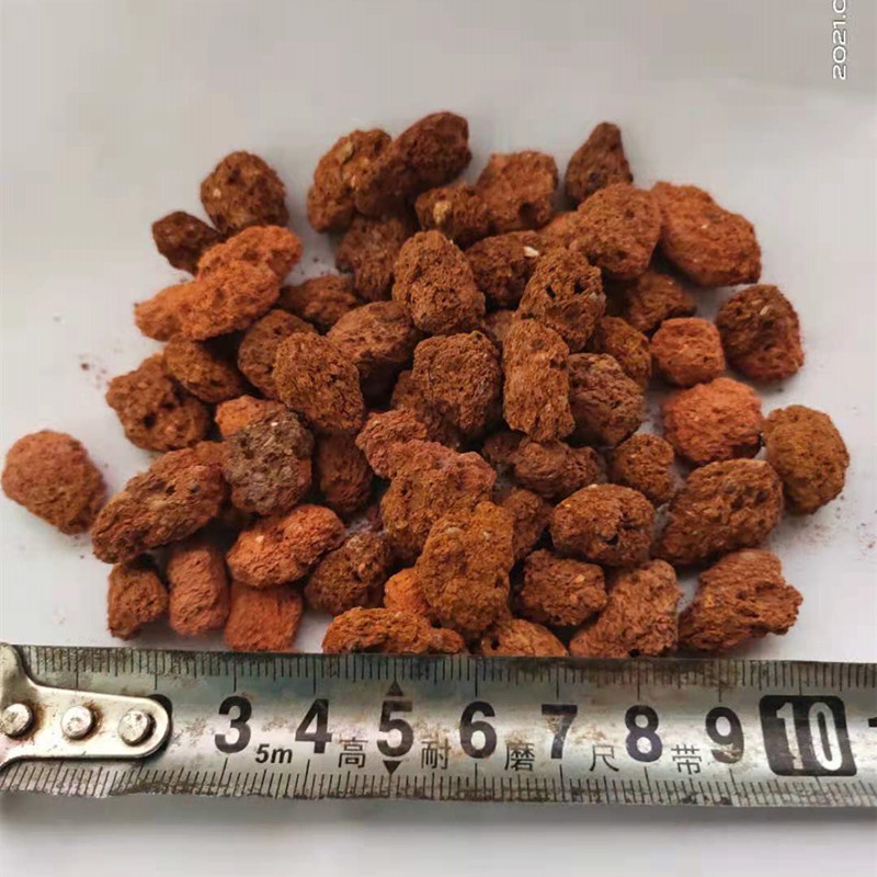 兰花植料火烧红土颗粒多孔透气拌土铺面介质6-10,10-15mm5斤包邮