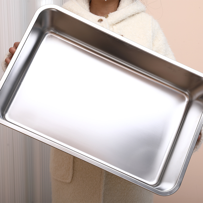 猫砂盆超大号易清洗防外溅开放式猫屎盆猫咪清洁用品不锈钢猫厕所