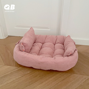 QB宠物北欧深度睡眠狗窝猫窝比熊床垫窝垫四季通用小型犬中型犬