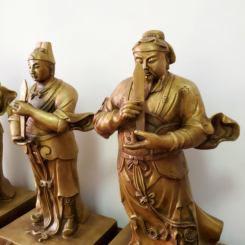 四值功曹铜像高约40厘米纯铜四值功曹神像值年值月值日值时功曹