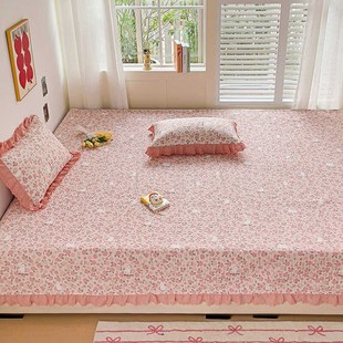 定制全棉榻榻米床盖定制不跑床盖防滑纯棉床盖四季通用加大床盖