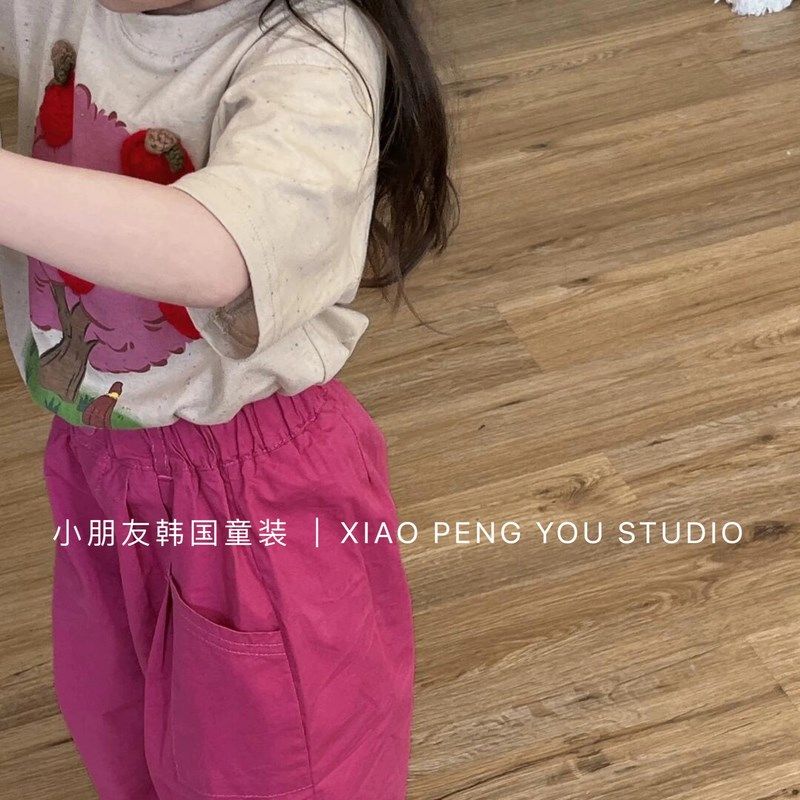 女童夏款短袖套装2024女宝纯棉宽松T恤+火龙果长裤上衣裤子两件套,童装/婴儿装/亲子装,T恤,淘宝优惠券,粉丝福利购,淘宝优惠卷