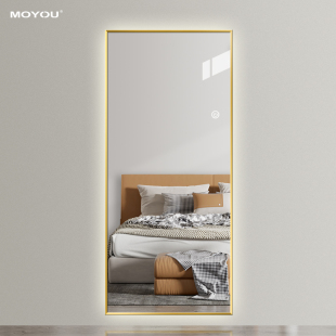 轻奢铝框穿衣镜服装 店试衣镜客厅卧室全身镜落地靠墙大镜子定制
