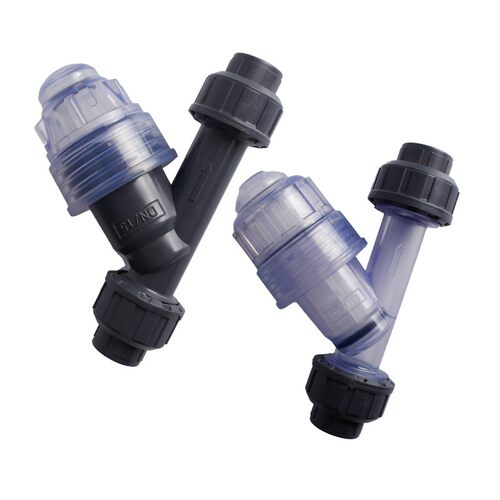 UPVC/PVC Y型过滤器 塑料过滤器 DN15/20/25/32/40/50承插活接