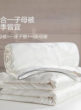 太湖雪华彩时光蚕丝子母被抗菌被贴身透气
