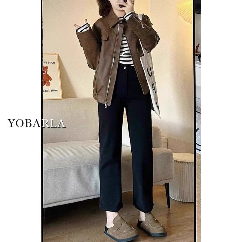 黑色直筒牛仔裤女春季新款大码胖mm梨形身材显瘦窄版九分烟管裤子