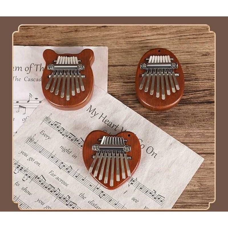 8音迷你拇指琴水晶透明手指琴网红小挂件便携式卡林巴初学者乐器